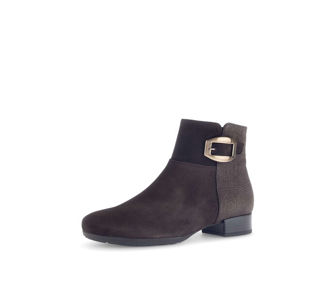 Gabor Elegante Stiefelette Braun - Materialmix Leder