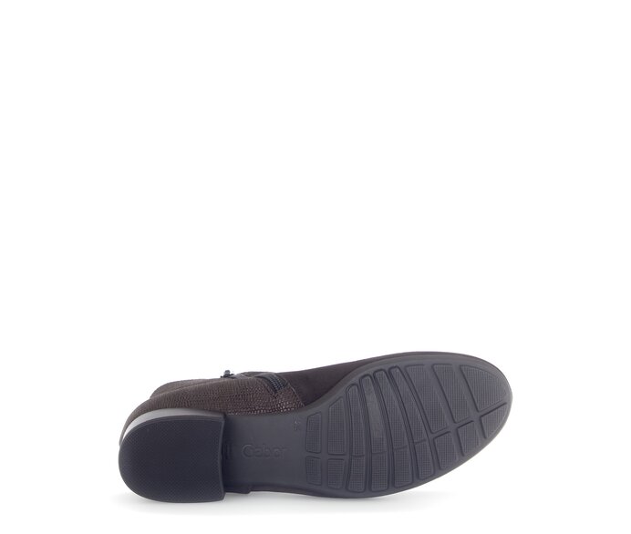 Gabor Elegante Stiefelette Braun - Materialmix Leder