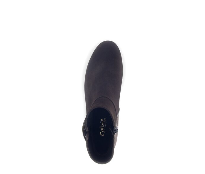 Gabor Elegante Stiefelette Braun - Materialmix Leder