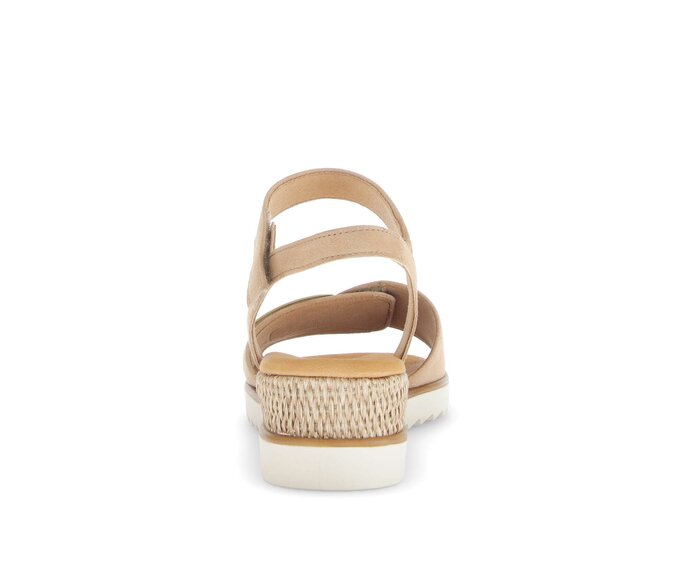 Gabor Riemchensandale Beige - Rauleder