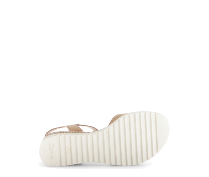Gabor Riemchensandale Beige - Rauleder