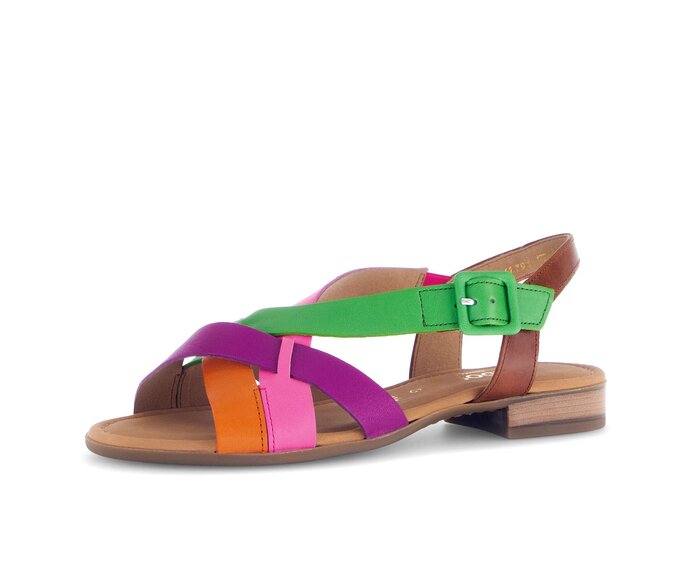 Gabor Riemchensandale Multicolour - Materialmix Leder