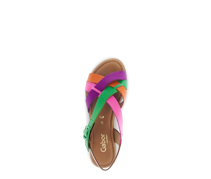 Gabor Riemchensandale Multicolour - Materialmix Leder