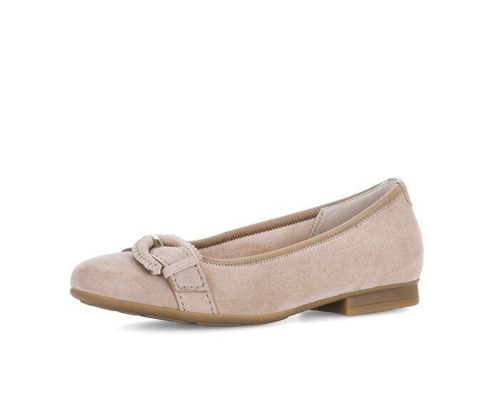 Gabor Eleganter Ballerina Beige - Rauleder