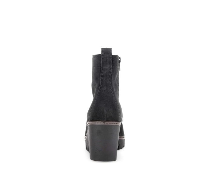 Gabor Plateau Stiefelette Schwarz - Rauleder