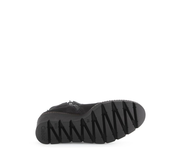 Gabor Plateau Stiefelette Schwarz - Rauleder