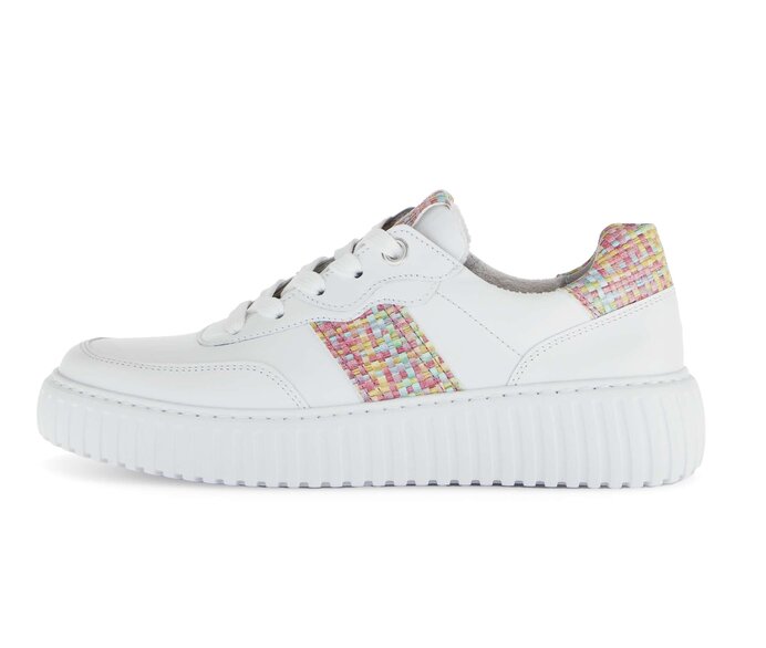 Gabor Sneaker Low Weiß - Materialmix Leder/Lederimitat