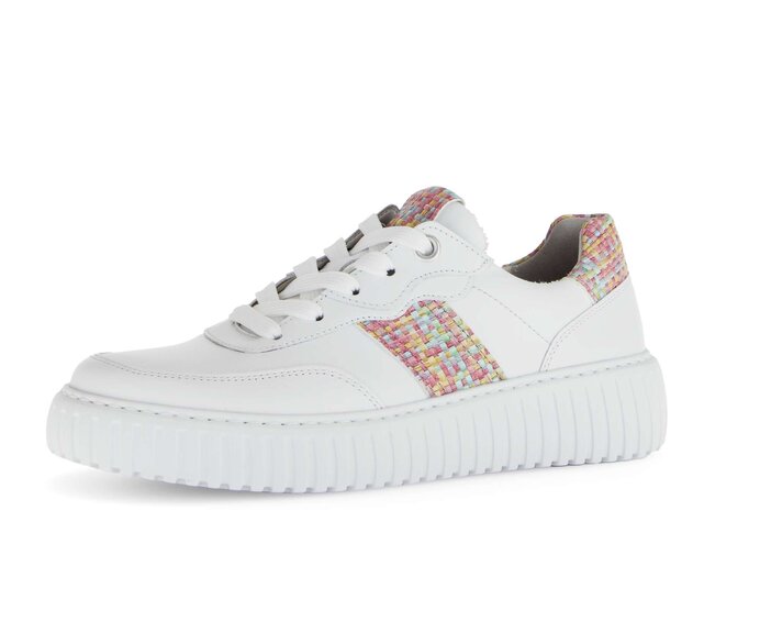 Gabor Sneaker Low Weiß - Materialmix Leder/Lederimitat