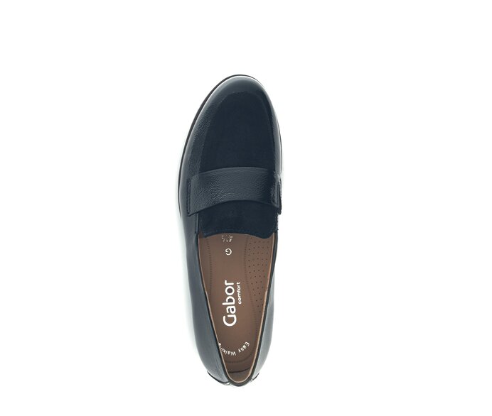 Gabor Slipper Schwarz - Materialmix Leder