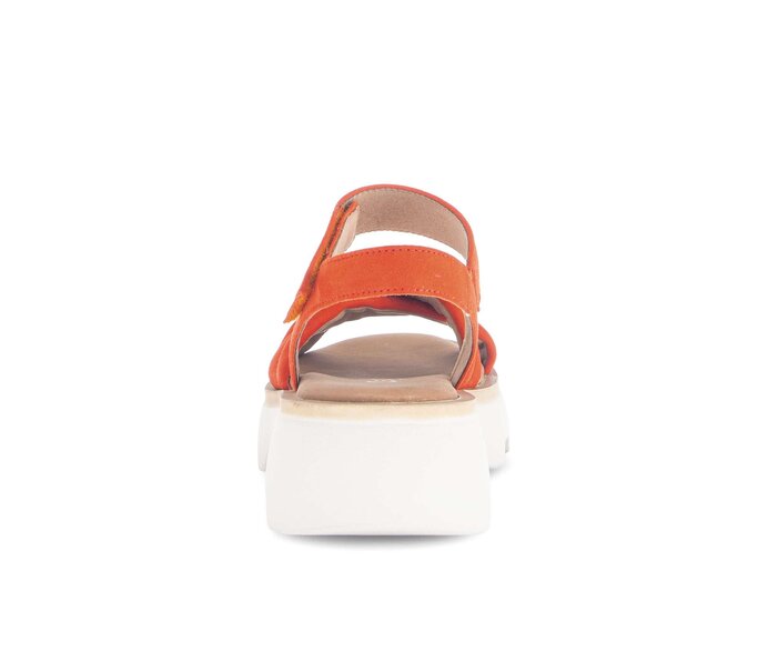 Gabor Riemchensandale Orange - Rauleder