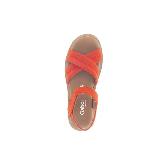 Gabor Riemchensandale Orange - Rauleder