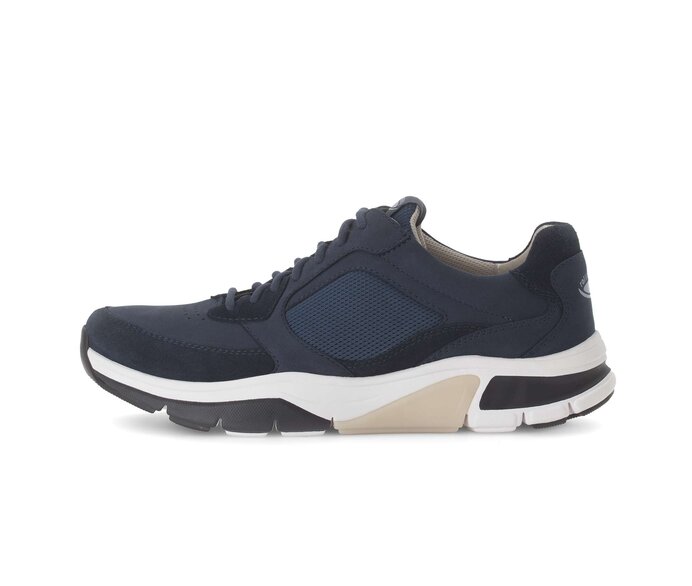 Gabor Rollingsoft Sneaker Low Blau - Materialmix Leder