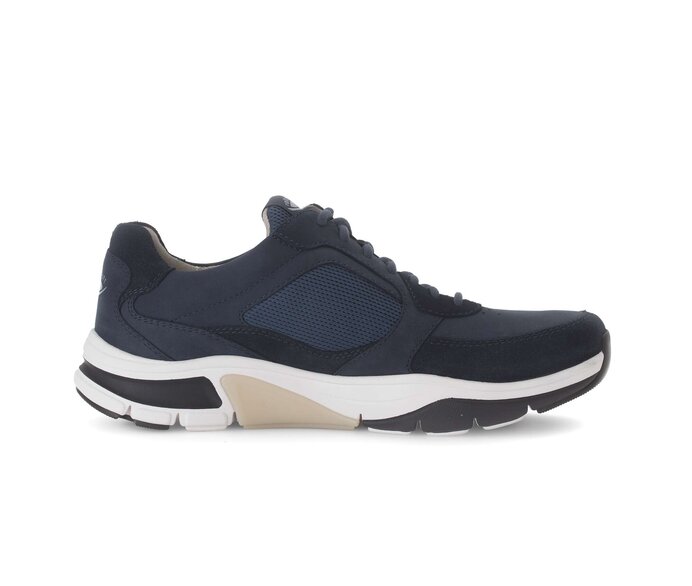 Gabor Rollingsoft Sneaker Low Blau - Materialmix Leder