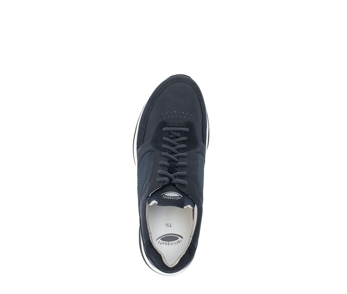 Gabor Rollingsoft Sneaker Low Blau - Materialmix Leder