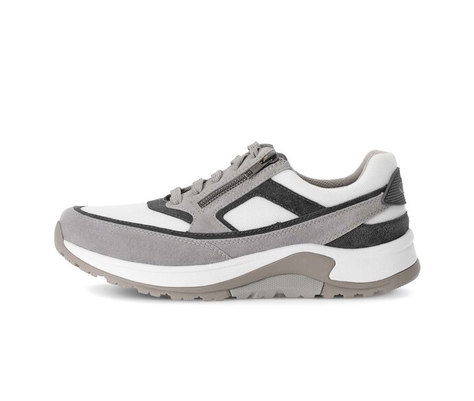 Gabor Rollingsoft Sneaker Low Grau - Materialmix Leder/Textil