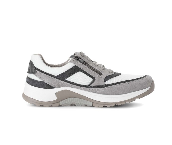 Gabor Rollingsoft Sneaker Low Grau - Materialmix Leder/Textil