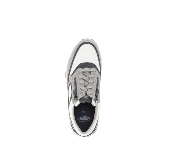 Gabor Rollingsoft Sneaker Low Grau - Materialmix Leder/Textil