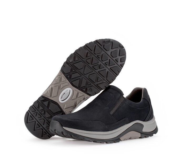 Gabor Rollingsoft Slipper Blau - Nubuk