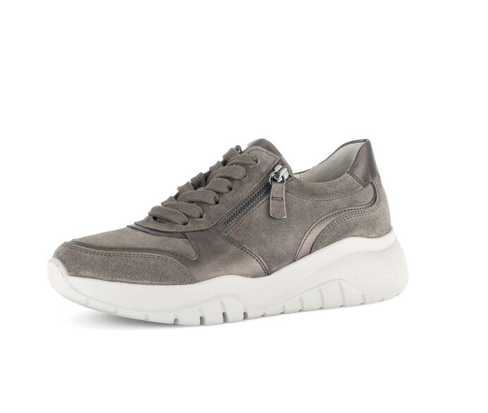 Gabor Sneaker Low Grau - Materialmix Leder