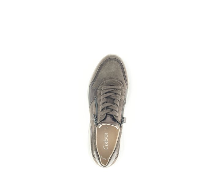 Gabor Sneaker Low Grau - Materialmix Leder