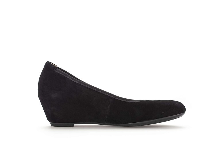 Gabor Keilpumps Schwarz - Rauleder