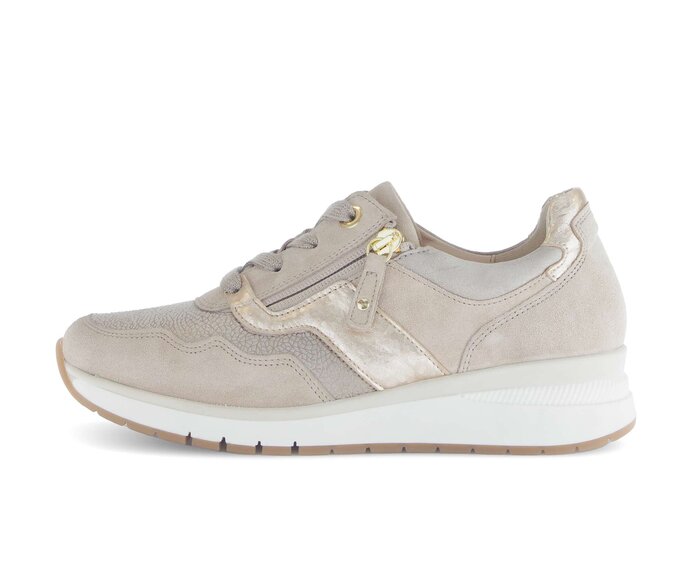 Gabor Sneaker Low Beige - Materialmix Leder/Lederimitat