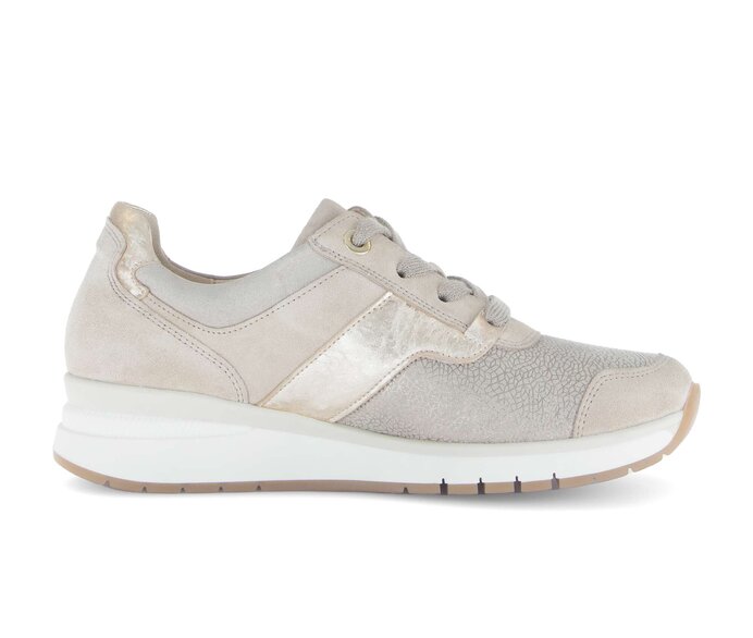 Gabor Sneaker Low Beige - Materialmix Leder/Lederimitat