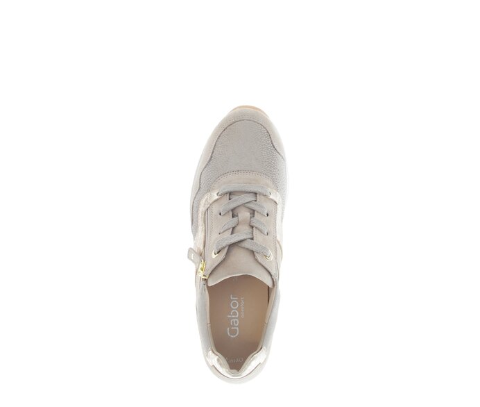 Gabor Sneaker Low Beige - Materialmix Leder/Lederimitat