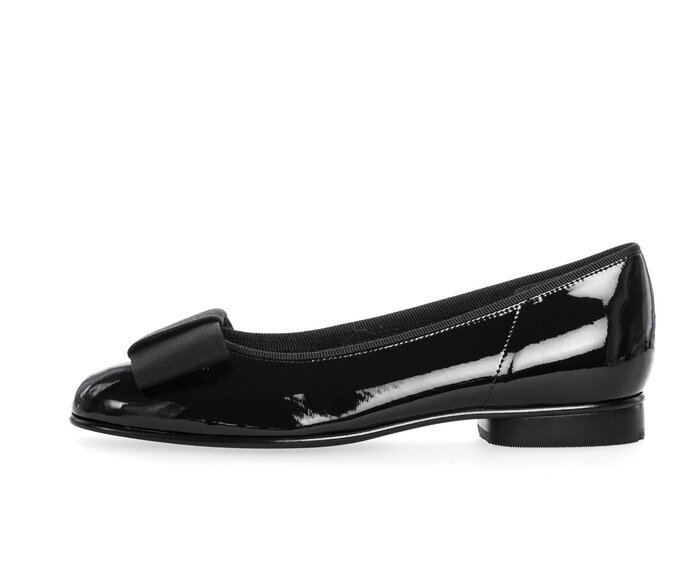 Gabor Eleganter Ballerina Schwarz - Lackleder