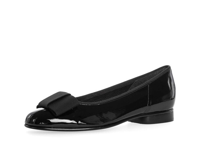 Gabor Eleganter Ballerina Schwarz - Lackleder