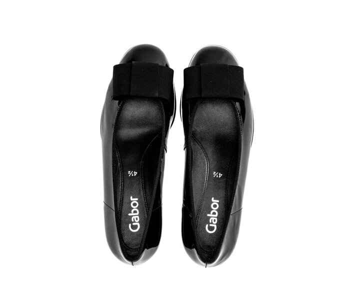 Gabor Eleganter Ballerina Schwarz - Lackleder