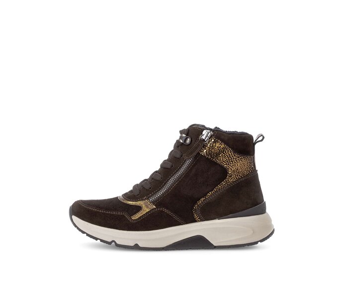 Gabor Sportliche Stiefelette Braun - Materialmix Leder