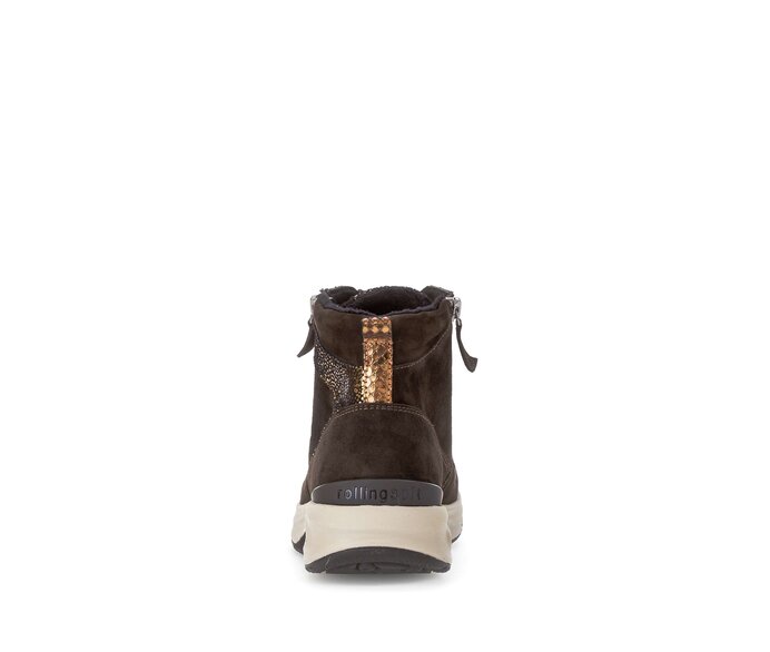 Gabor Sportliche Stiefelette Braun - Materialmix Leder