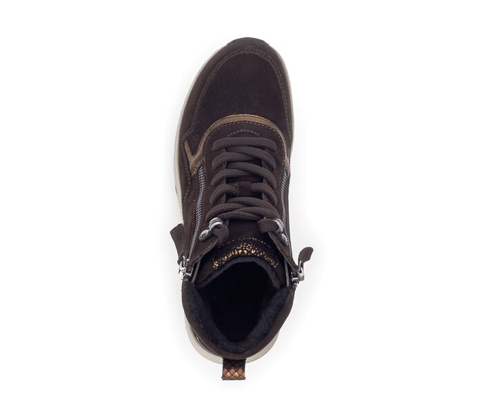 Gabor Sportliche Stiefelette Braun - Materialmix Leder