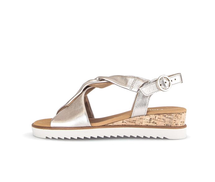 Gabor Keilsandalette Gold - Effektleder