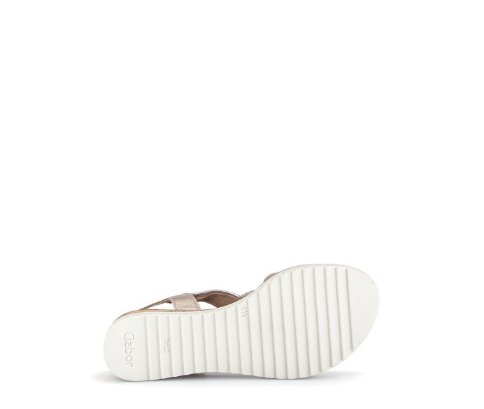 Gabor Keilsandalette Gold - Effektleder