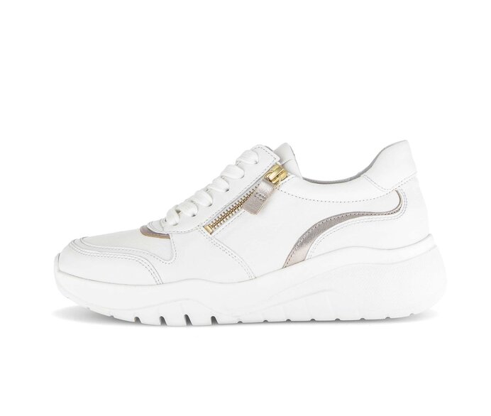 Gabor Sneaker Low Creme - Materialmix Leder