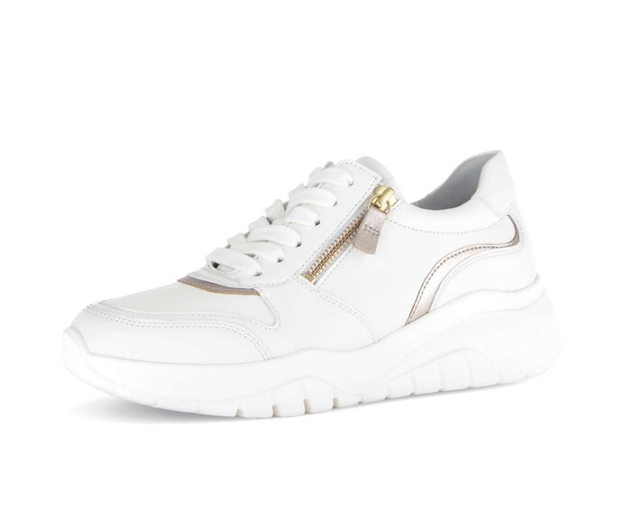 Gabor Sneaker Low Creme - Materialmix Leder