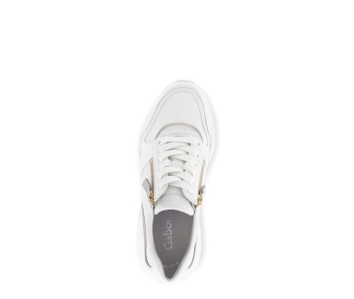 Gabor Sneaker Low Creme - Materialmix Leder