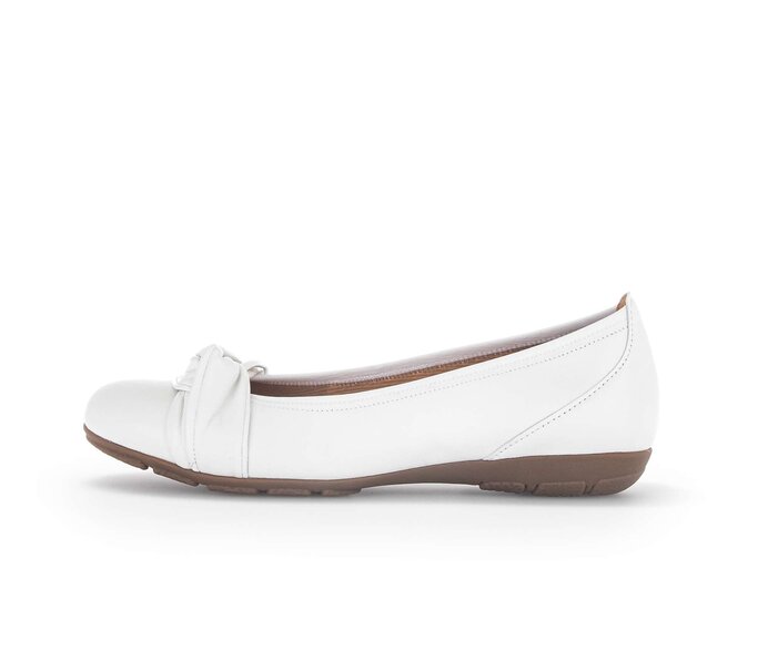 Gabor Sportliche Ballerina Weiß - Glattleder