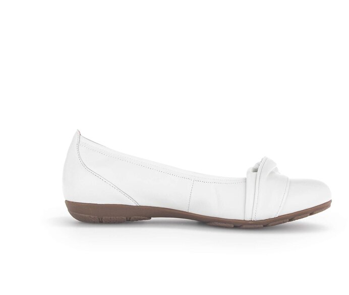 Gabor Sportliche Ballerina Weiß - Glattleder