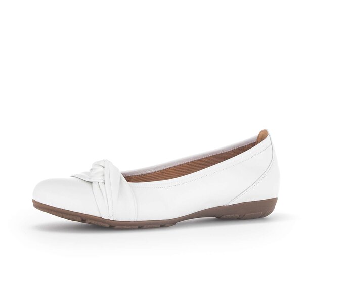 Gabor Sportliche Ballerina Weiß - Glattleder