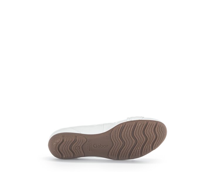 Gabor Sportliche Ballerina Weiß - Glattleder