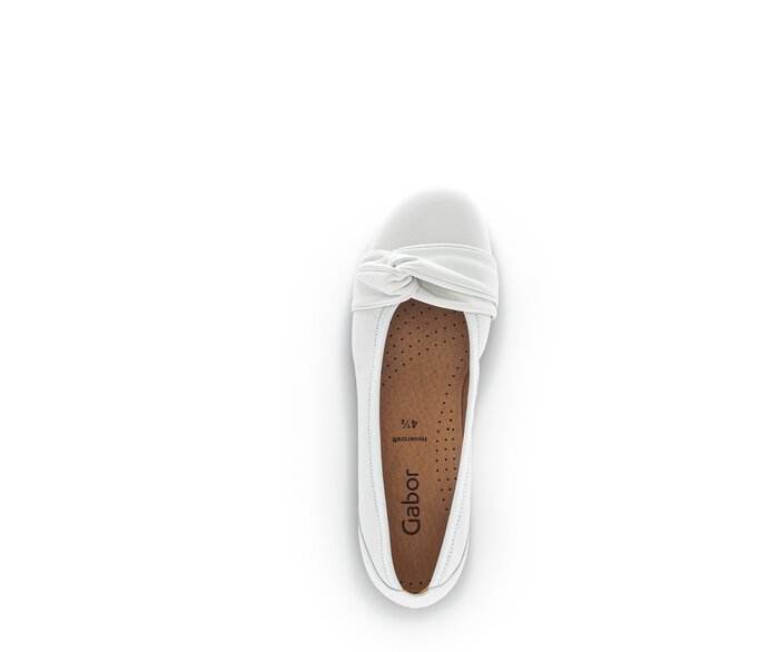 Gabor Sportliche Ballerina Weiß - Glattleder