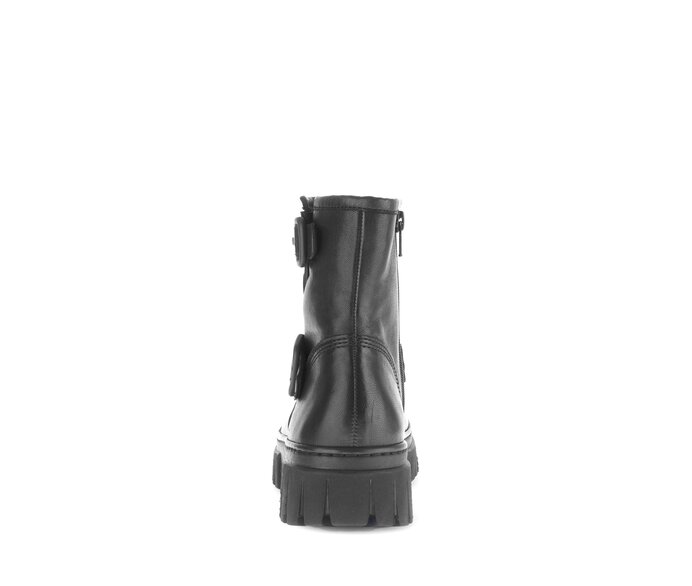 Gabor Biker Boots Schwarz - Glattleder