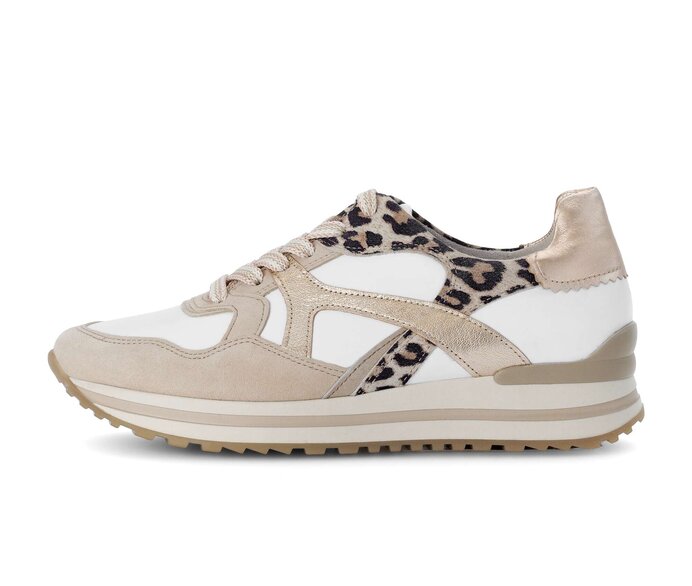 Gabor Sneaker Low Beige - Materialmix Leder