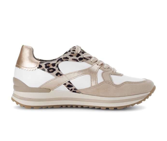 Gabor Sneaker Low Beige - Materialmix Leder
