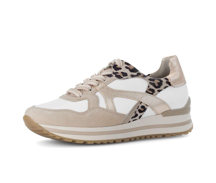 Gabor Sneaker Low Beige - Materialmix Leder