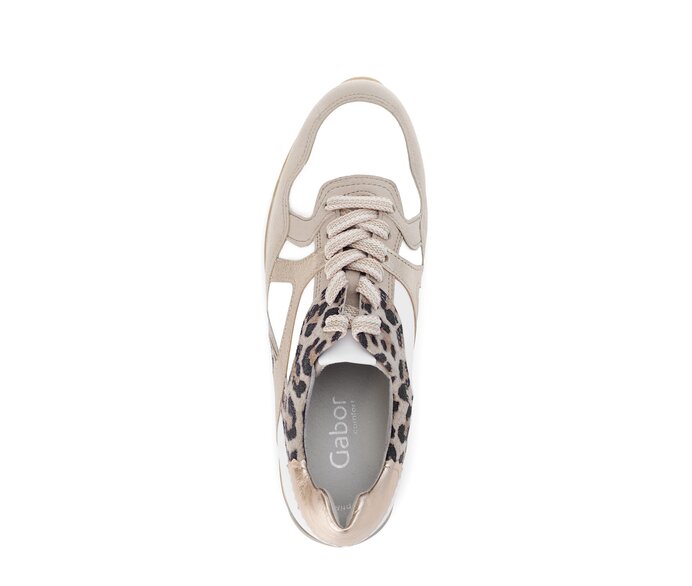 Gabor Sneaker Low Beige - Materialmix Leder