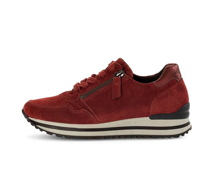 Gabor Sneaker Low Rot - Materialmix Leder